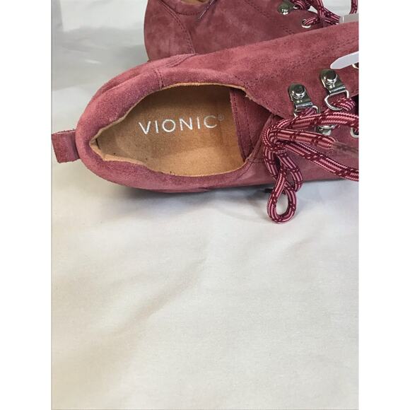 Vionic Women's Charm Ballari Oxford Lace Up Loafers in suede Sz. 7 Purple NWOT - Picture 7 of 9
